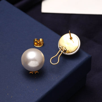 18mm half pearl studs